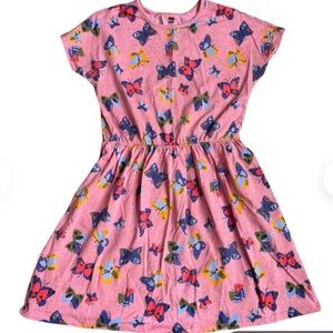 Tea Collection Pink Butterfly Print Casual Dress for Girls